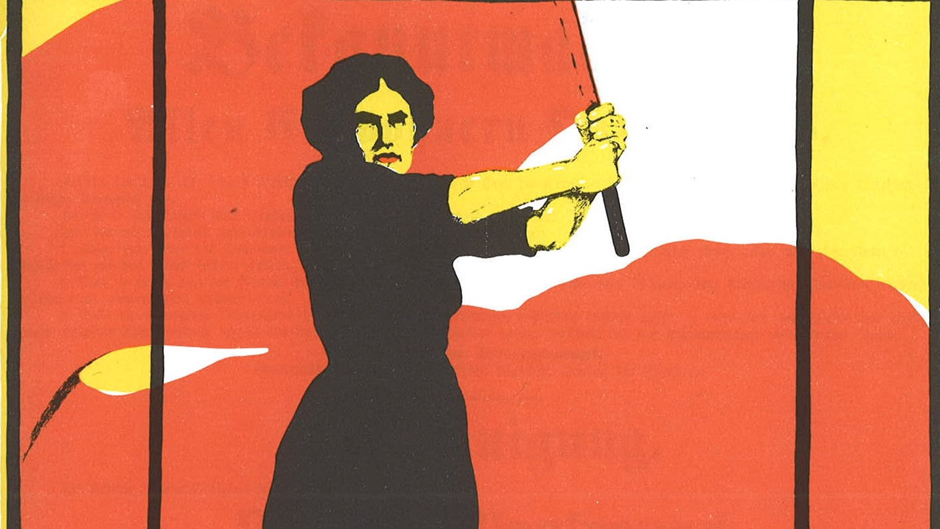 Ausschnitt eines Plakates zum Frauentag 1914: Heraus mit dem Frauenwahlrecht